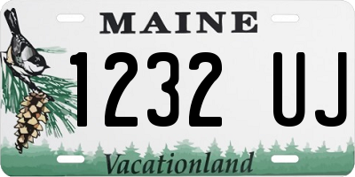 ME license plate 1232UJ