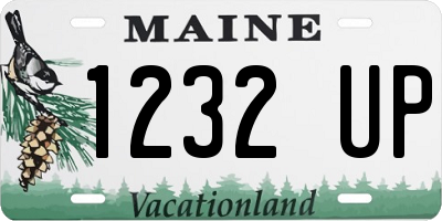 ME license plate 1232UP