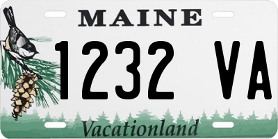 ME license plate 1232VA