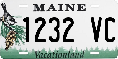 ME license plate 1232VC