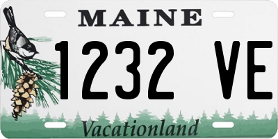 ME license plate 1232VE