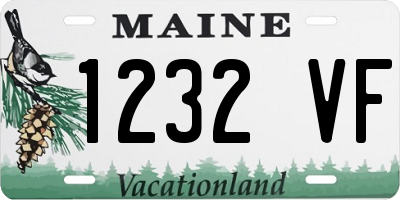 ME license plate 1232VF