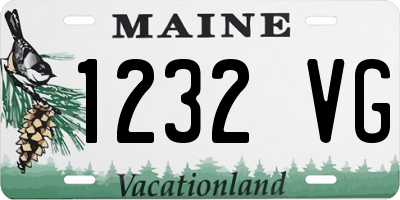 ME license plate 1232VG