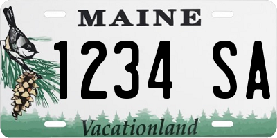 ME license plate 1234SA