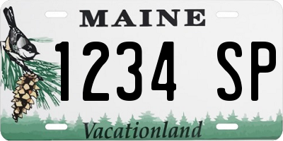 ME license plate 1234SP