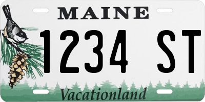 ME license plate 1234ST