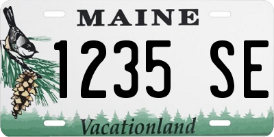 ME license plate 1235SE