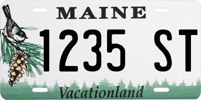 ME license plate 1235ST