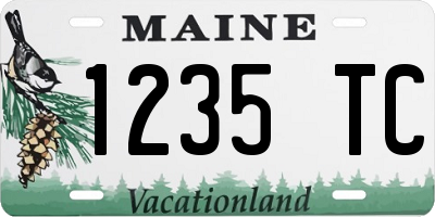 ME license plate 1235TC