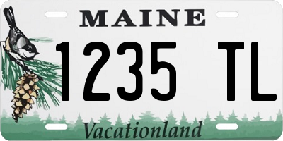 ME license plate 1235TL