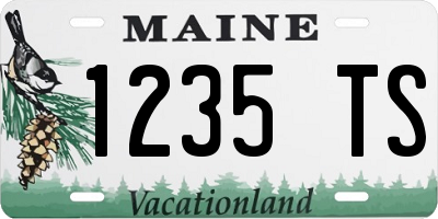 ME license plate 1235TS