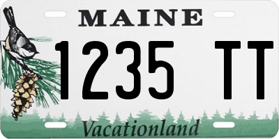 ME license plate 1235TT