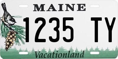 ME license plate 1235TY