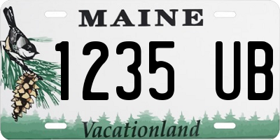 ME license plate 1235UB