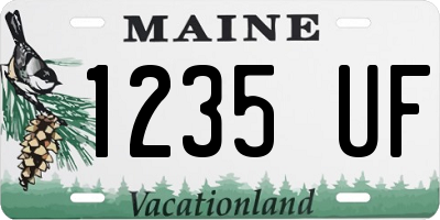 ME license plate 1235UF