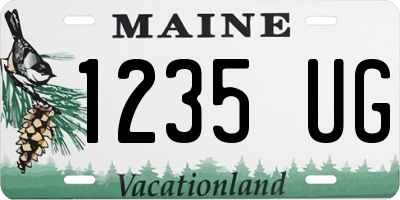 ME license plate 1235UG