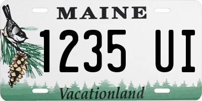 ME license plate 1235UI