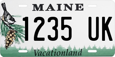 ME license plate 1235UK