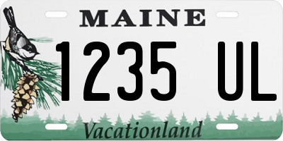 ME license plate 1235UL