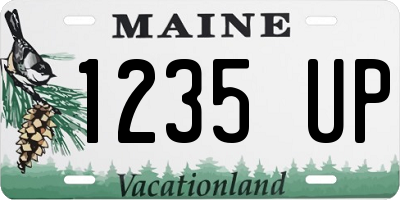 ME license plate 1235UP