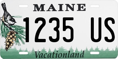 ME license plate 1235US