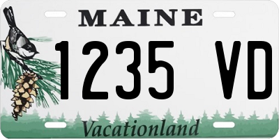 ME license plate 1235VD