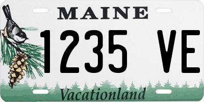 ME license plate 1235VE