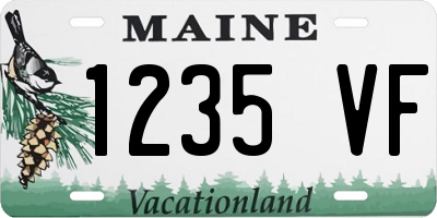 ME license plate 1235VF