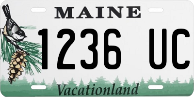 ME license plate 1236UC