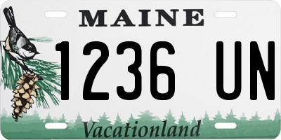 ME license plate 1236UN