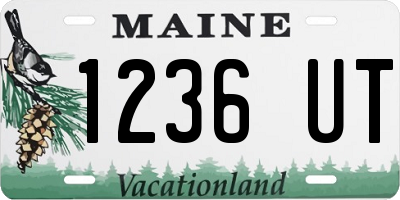 ME license plate 1236UT