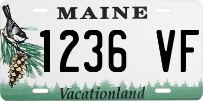 ME license plate 1236VF