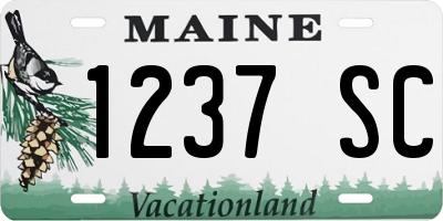 ME license plate 1237SC