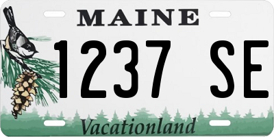 ME license plate 1237SE