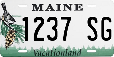 ME license plate 1237SG
