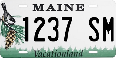 ME license plate 1237SM