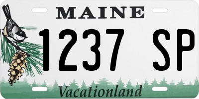 ME license plate 1237SP