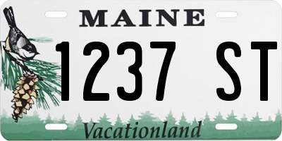 ME license plate 1237ST