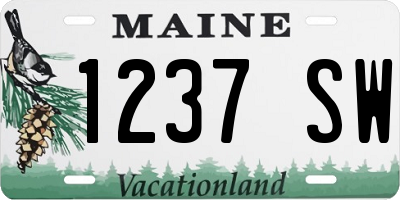 ME license plate 1237SW