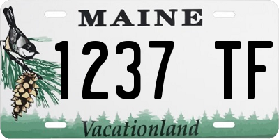 ME license plate 1237TF