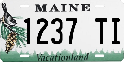 ME license plate 1237TI