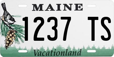 ME license plate 1237TS