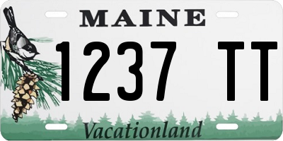 ME license plate 1237TT