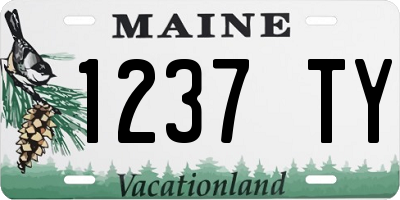 ME license plate 1237TY