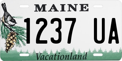 ME license plate 1237UA