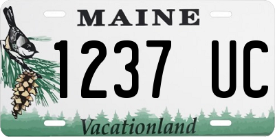ME license plate 1237UC