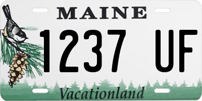 ME license plate 1237UF