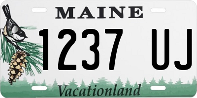 ME license plate 1237UJ