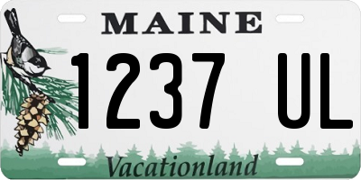 ME license plate 1237UL