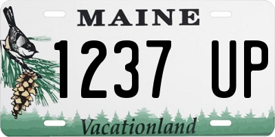 ME license plate 1237UP